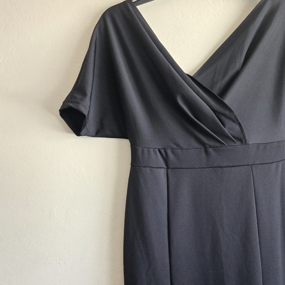 Black Off The Shoulder Mermaid Black Maxi Dress Gown Size Medium - Picture 4 of 10